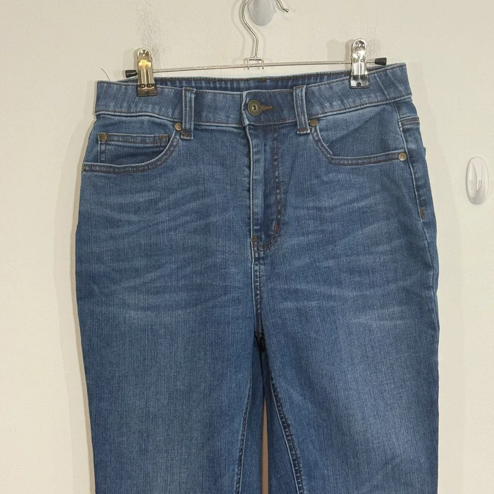 Matilda Jane Womens 6 Blue Raw Hem High Rise Skinny Crop Just Imagine